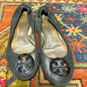 Sparkly silver Tory Burch Revas- size 8